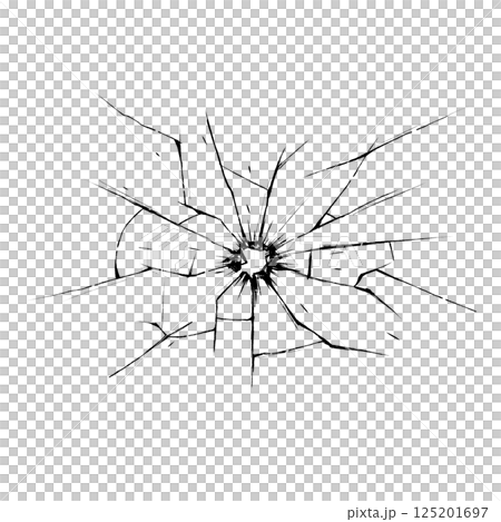 玻璃上的彈孔水平蔓延 玻璃上的彈孔水平蔓延 125201697