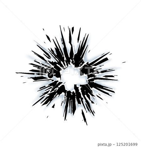 ヒビが小さめのガラスの影あり銃痕 ヒビが小さめのガラスの影あり銃痕 125201699