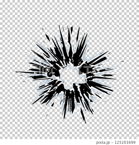 ヒビが小さめのガラスの影あり銃痕 ヒビが小さめのガラスの影あり銃痕 125201699