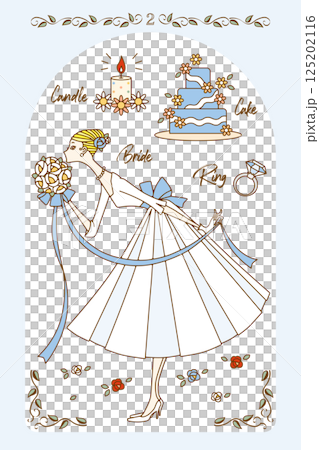 Illustrations of women in wedding dresses etc. 02 Illustrations of women in wedding dresses etc. 02 125202116