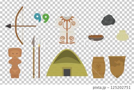 Jomon period illustration set Jomon period illustration set 125202751