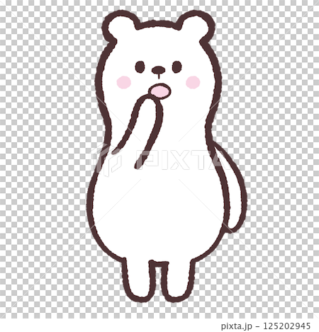 Illustration of an impressed polar bear Illustration of an impressed polar bear 125202945