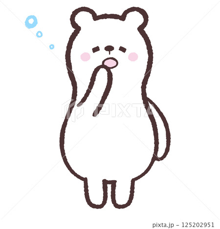 あくびするクマのイラスト 125202951