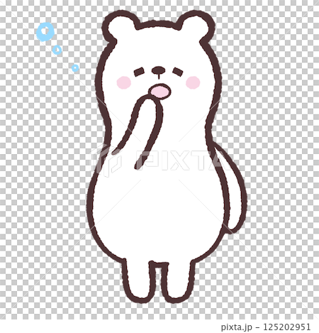 あくびするクマのイラスト 125202951