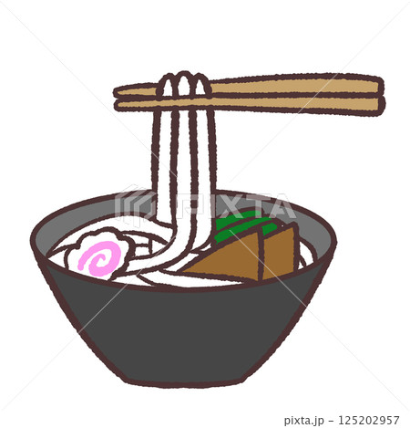シンプルなうどんイラスト 125202957