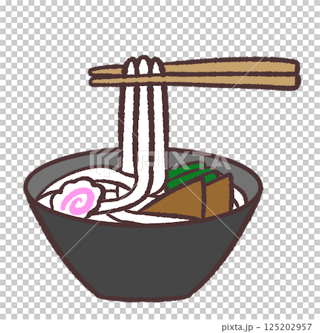 簡單的烏龍麵插圖 125202957