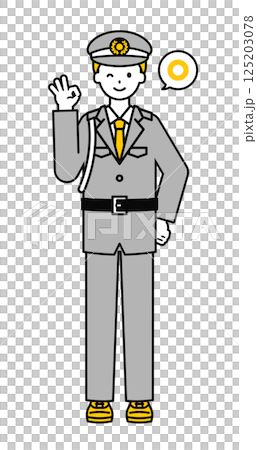 全身姿勢_簡約保全男08 125203078