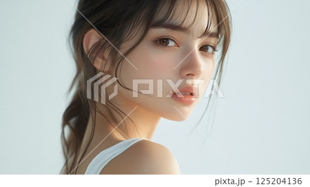 美しい女性のポートレート 125204136