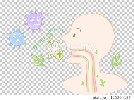 Illustration of protecting the body from viruses 125204187