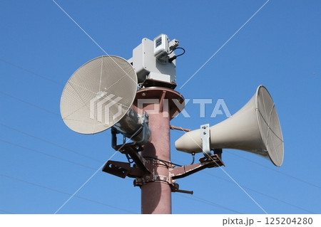 江戸川放水路に設置された河川監視カメラ 江戸川放水路に設置された河川監視カメラ 125204280