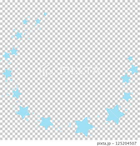 Light blue crescent star frame Light blue crescent star frame 125204507