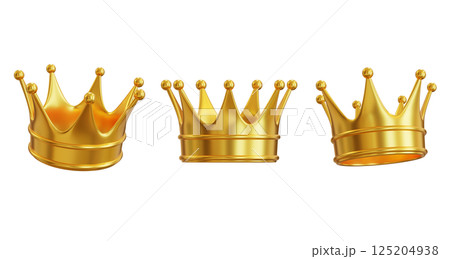 gold crown 3D icon graphic gold crown 3D icon graphic 125204938