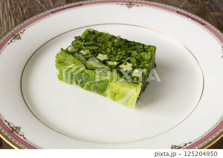 野菜のテリーヌ 野菜のゼリー寄せ 野菜のテリーヌ 野菜のゼリー寄せ 125204950