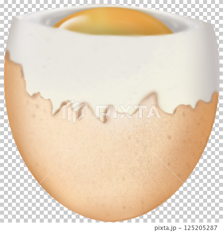 Boiled Chicken eggs natural cute cartoon hand drawn Food Art illustration. Boiled Chicken eggs natural cute cartoon hand drawn Food Art illustration. 125205287