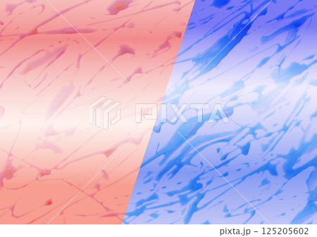 赤と青の対立をイメージした水彩テクスチャ背景 125205602