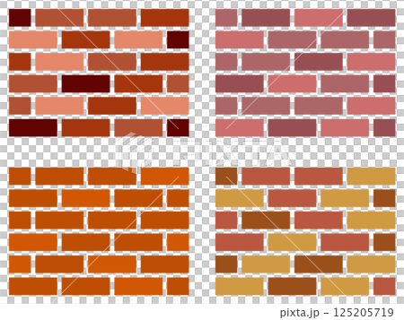 Illustration of tiles and bricks used in residential walls and renovation 125205719