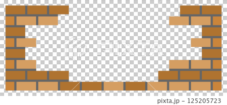 Illustration of tiles and bricks used in residential walls and renovation 125205723