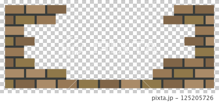 Illustration of tiles and bricks used in residential walls and renovation 125205726