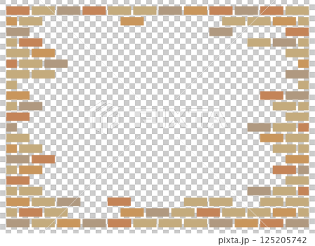 Illustration of tiles and bricks used in residential walls and renovation 125205742