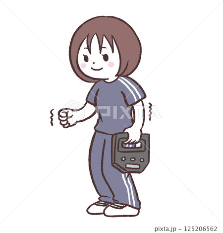 握力をはかるイラスト 握力をはかるイラスト 125206562