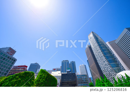 【東京都】5月・休日に青空の新宿駅周辺を観光する 125206816