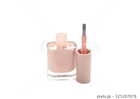 Pastel nail polish isolated on white background. Manicure and pedicure concept 125207078