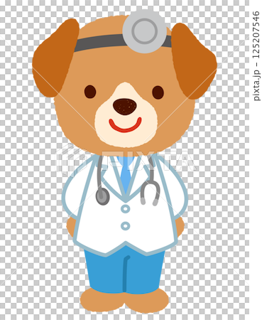 Cute dog doctor 125207546