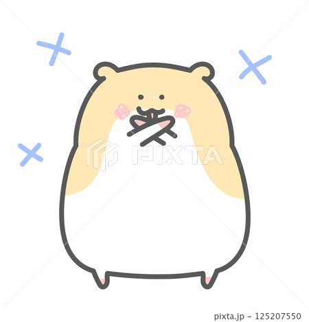 ダメをアピールするゴールデンハムスター 125207550