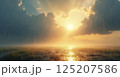 太陽の光が反射している風景 125207586