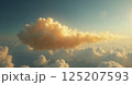 雲の隙間から見える太陽 125207593