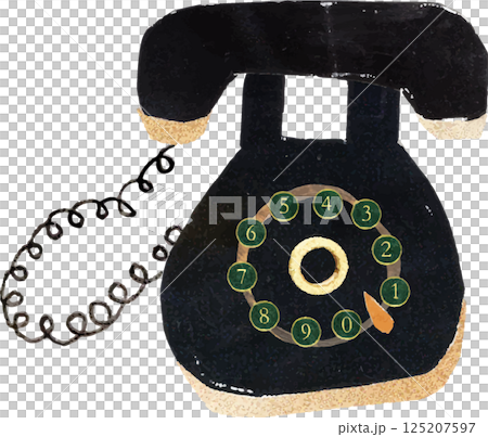 レトロ家電　黒電話 125207597