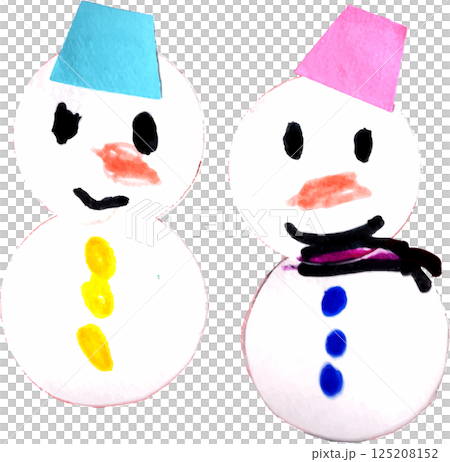 ハンドクラフト　手作り雪だるま 125208152