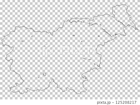 Blank map of Slovenia 125208217
