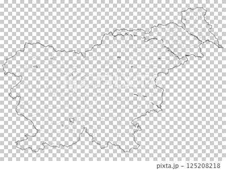 Blank map of Slovenia 125208218