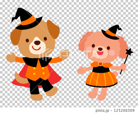 Cute dog halloween 125208309