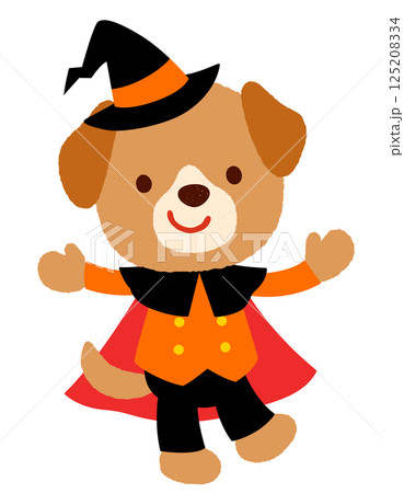 かわいいイヌ　ハロウィン 125208334