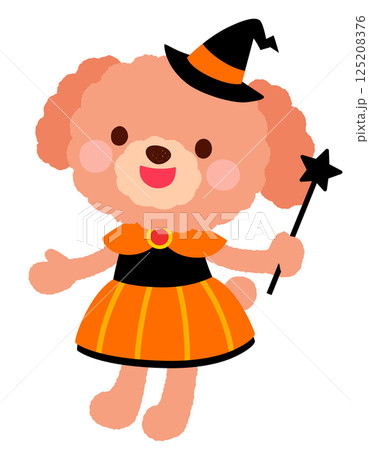 かわいいイヌ　ハロウィン 125208376