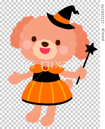 かわいいイヌ　ハロウィン 125208376