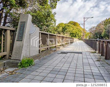 千葉県松戸市「21世紀の森と広場」の上に架かる道路橋「森の橋」の銘板 125208651