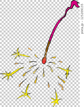 Sparkler handwritten illustration 125209135
