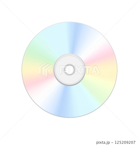 CDディスクのイラスト素材　アイコン　カラフル　ホログラム　虹 125209207