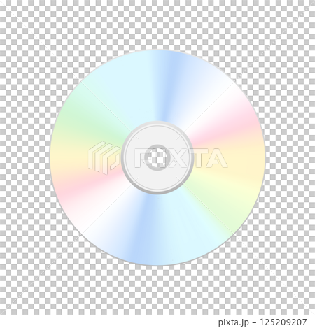 CDディスクのイラスト素材　アイコン　カラフル　ホログラム　虹 125209207