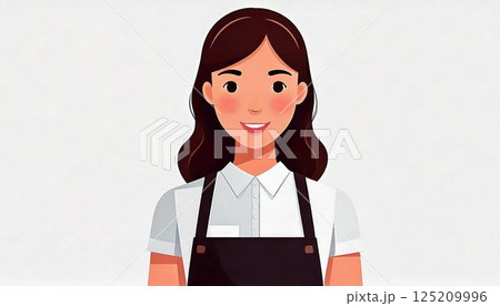 エプロンを着た女性 125209996