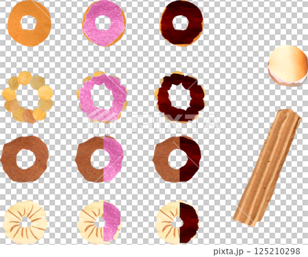 Donuts made from collage Donuts made from collage 125210298