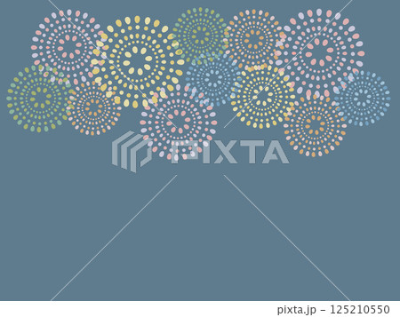 打ち上げ花火  祭り  フレーム  イラスト 125210550