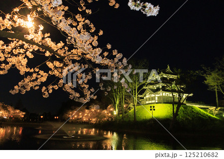 桜満開の高田城址公園 夜桜ライトアップ 桜満開の高田城址公園 夜桜ライトアップ 125210682