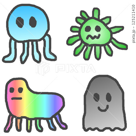 地球外の宇宙から来た可愛い侵略者イラスト 125211410