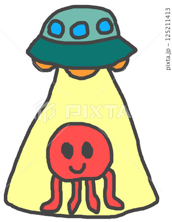 地球外の宇宙から来た可愛い侵略者イラスト 125211413