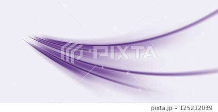 Purple dynamic hight speed curve ray on white background. Glowing lines effect. Purple dynamic hight speed curve ray on white background. Glowing lines effect. 125212039