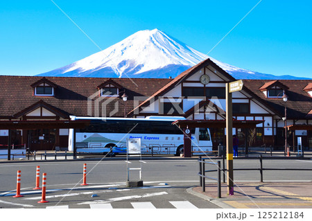 富士山麓電気鉄道 河口湖駅 富士山 富士山麓電気鉄道 河口湖駅 富士山 125212184